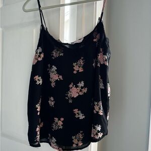 Floral Black Women's Top